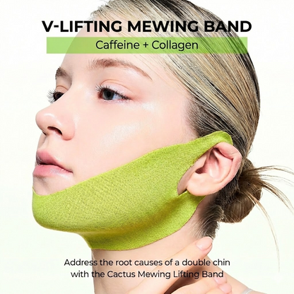 Cactus Cooling V-Lifting Facial Band Puffing Jawline Support & Visible Pore Refinement🌿