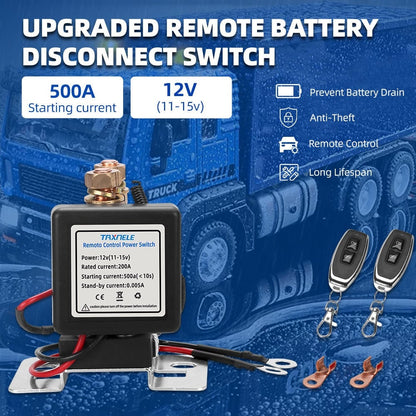 🔌WIRELESS REMOTE CONTROL BATTERY RELAY SWITCH