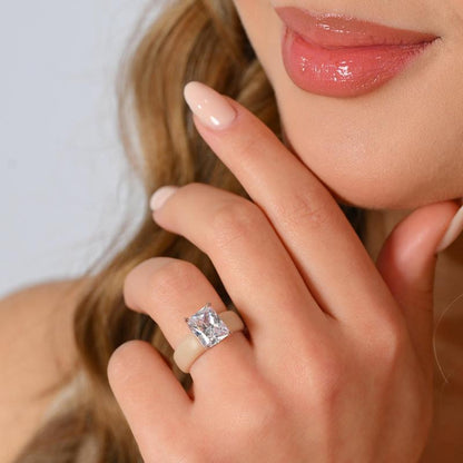 🔥Buy 1 Get 1 Free🔥 LOVILDS Silicone Ring – Emerald Cut CZ | Patent-Pending Design