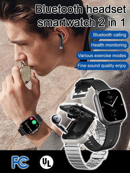 Bluetooth Earphone And Smart Watch 2-in-1
