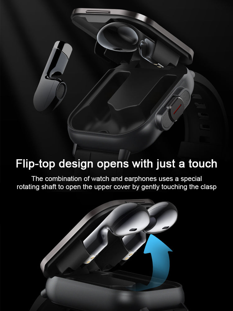 Bluetooth Earphone And Smart Watch 2-in-1