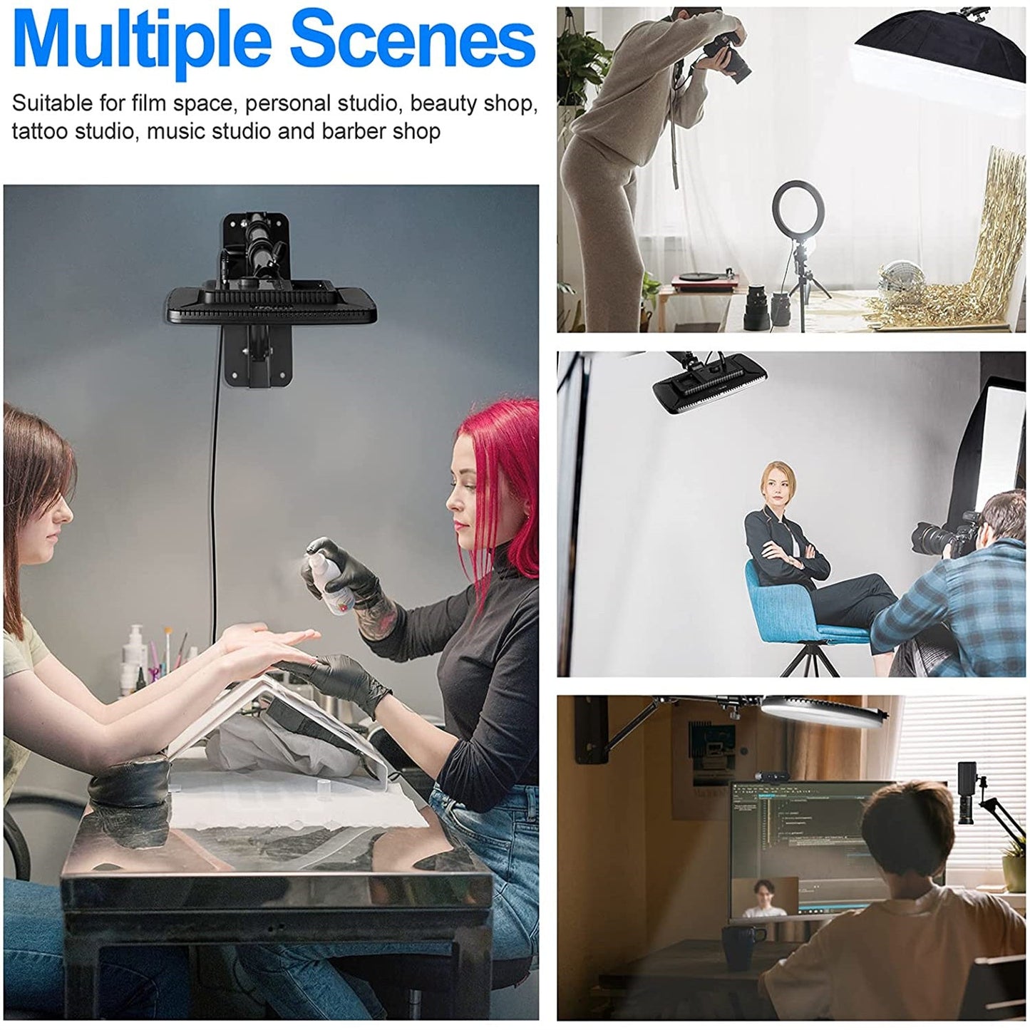 Adjustable Wall Mount Boom Arm 180°Rotation Heavy Duty Triangle Bracket Mounting Bar