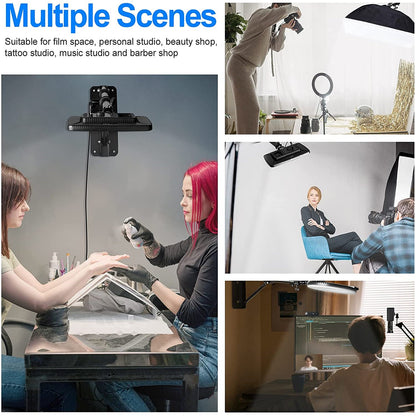 Adjustable Wall Mount Boom Arm 180°Rotation Heavy Duty Triangle Bracket Mounting Bar