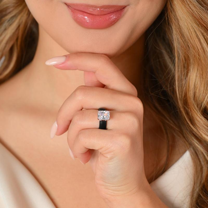 🔥Buy 1 Get 1 Free🔥 LOVILDS Silicone Ring – Emerald Cut CZ | Patent-Pending Design