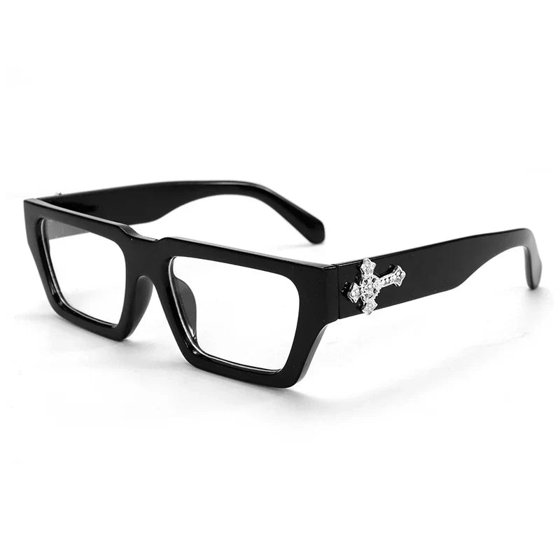 Luxury Rhinestone Cross Fashion Glasses