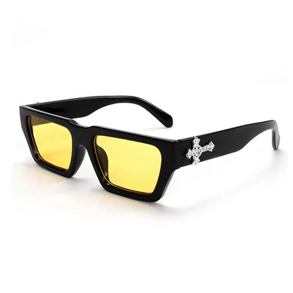 Luxury Rhinestone Cross Fashion Glasses