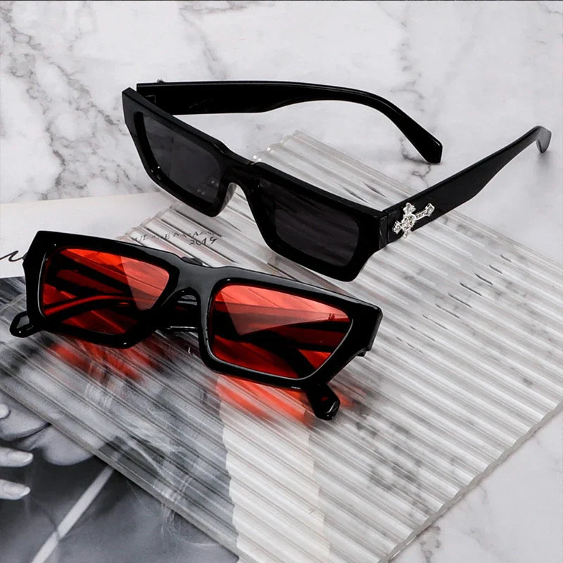 Luxury Rhinestone Cross Fashion Glasses