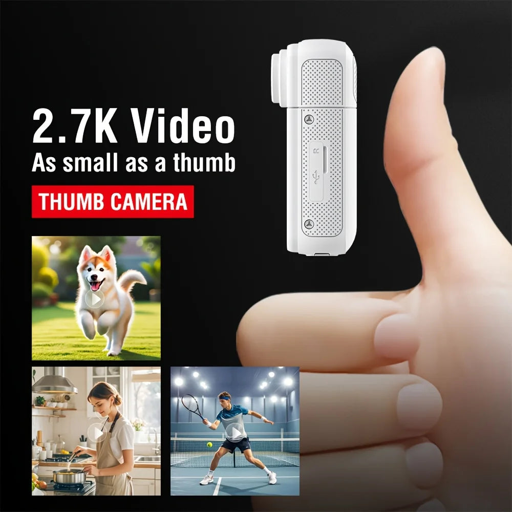 Ultra HD Thumb Action Camera | Wi-Fi App Control | Wide-Angle Sports & Travel Camera