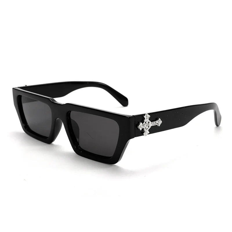 Luxury Rhinestone Cross Fashion Glasses