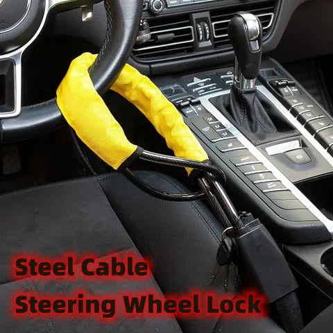 Off-Steel Cable Steering Wheel Lock