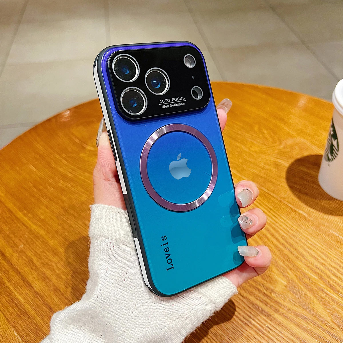 Gradient Magnetic Glass Protective Case For iPhone