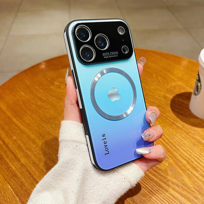 Gradient Magnetic Glass Protective Case For iPhone