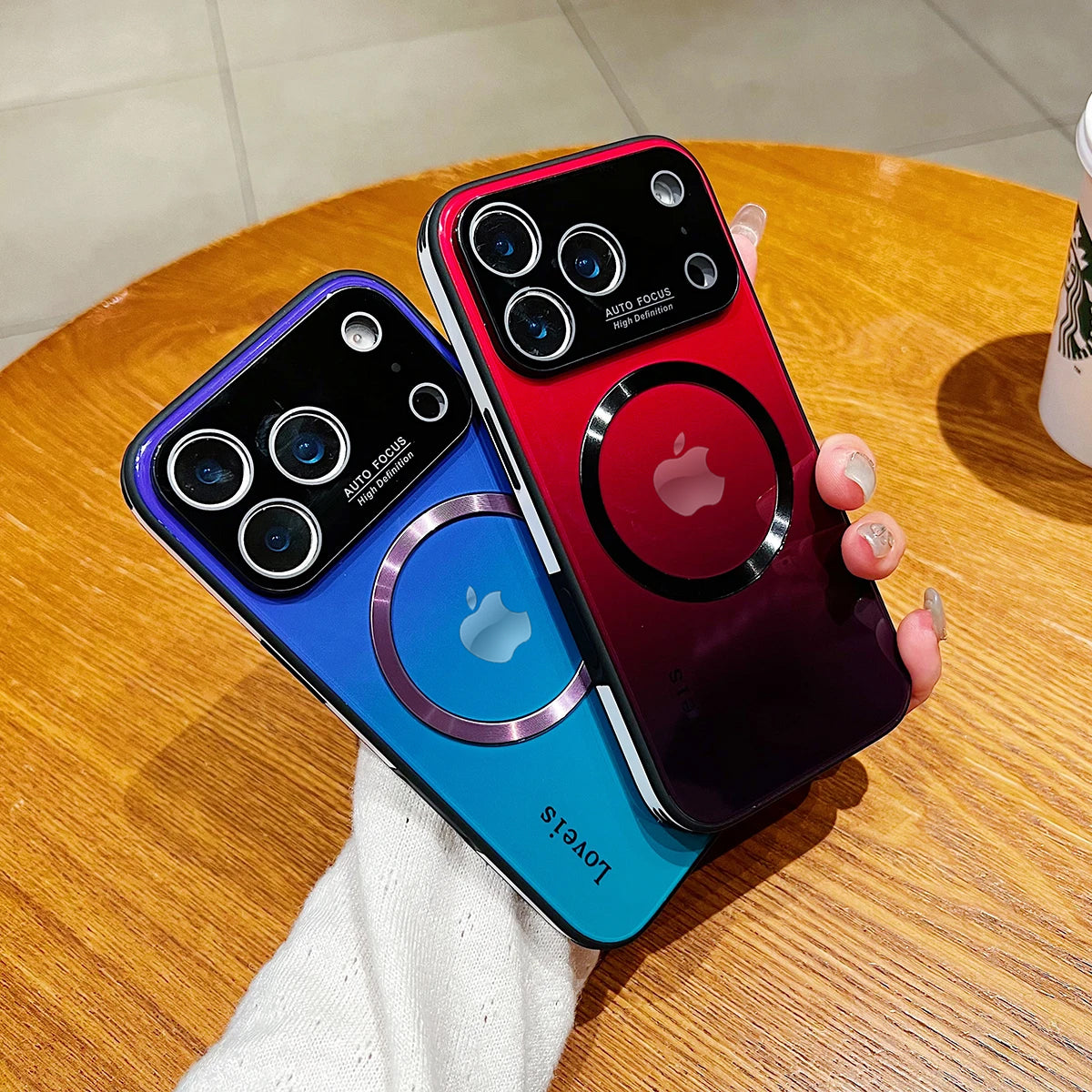 Gradient Magnetic Glass Protective Case For iPhone