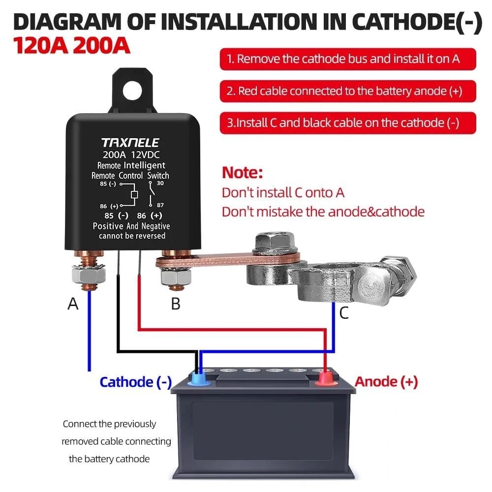 🔌WIRELESS REMOTE CONTROL BATTERY RELAY SWITCH